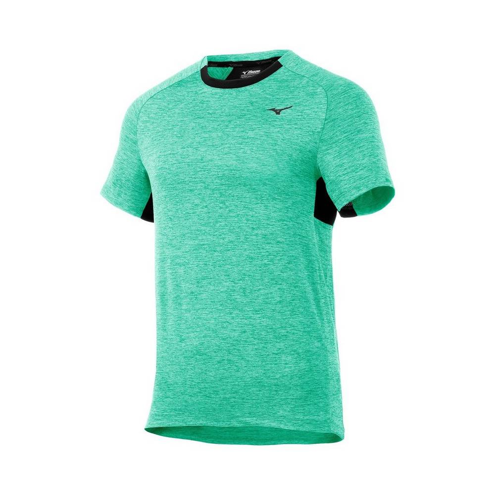 Panske Tričko Mizuno Alpha Short Sleeve Zelene/Čierne Vypredaj JBEQ95783